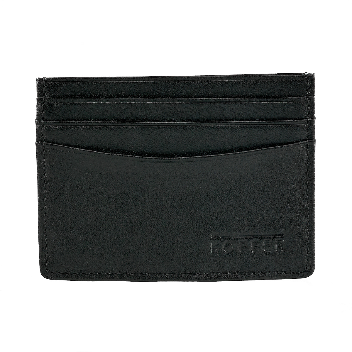 Визитница Dr.Koffer из натуральной кожи черная