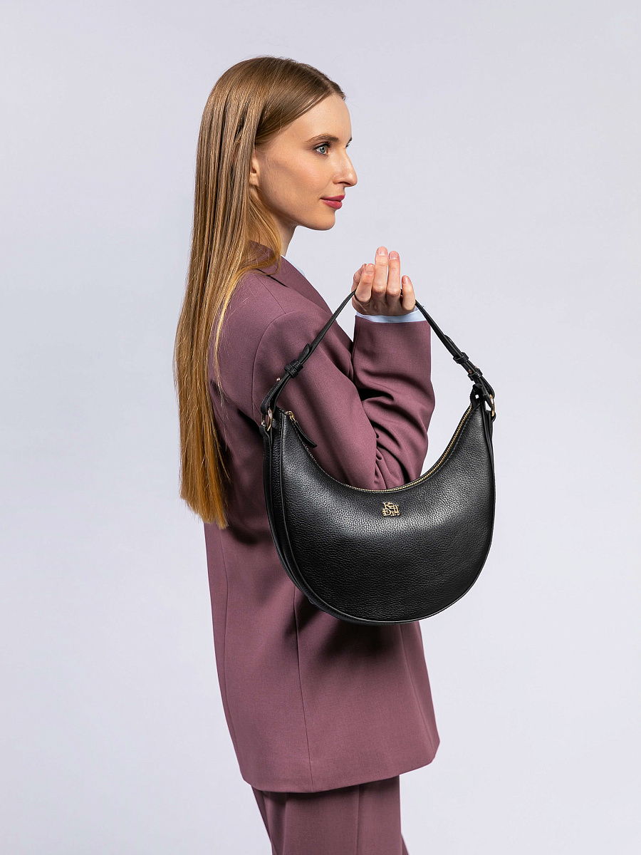 Женская сумка Dr. Koffer из натуральной кожи черная