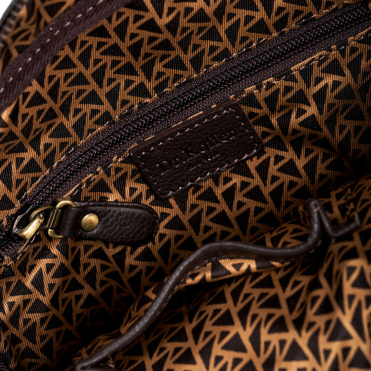 Сумка через плечо Dr.Koffer из натуральной кожи коричневая