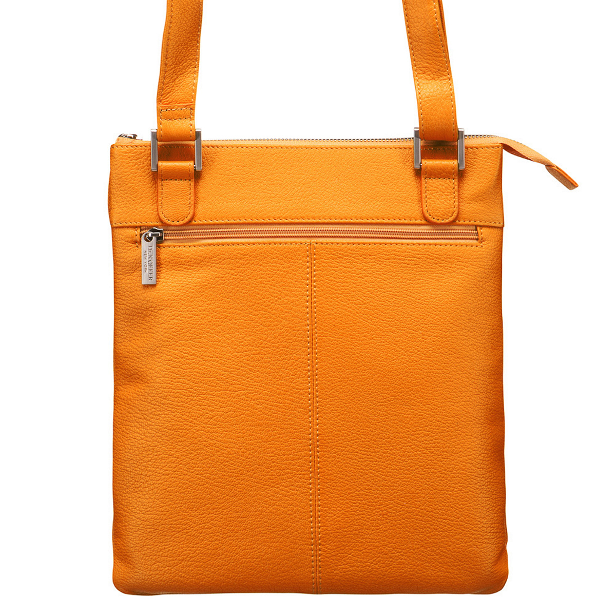 Сумка через плечо Dr.Koffer из натуральной кожи оранжевая