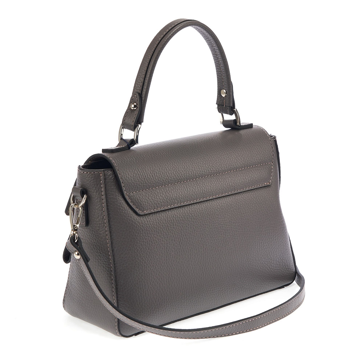 Женская сумка Dr. Koffer из натуральной кожи серая