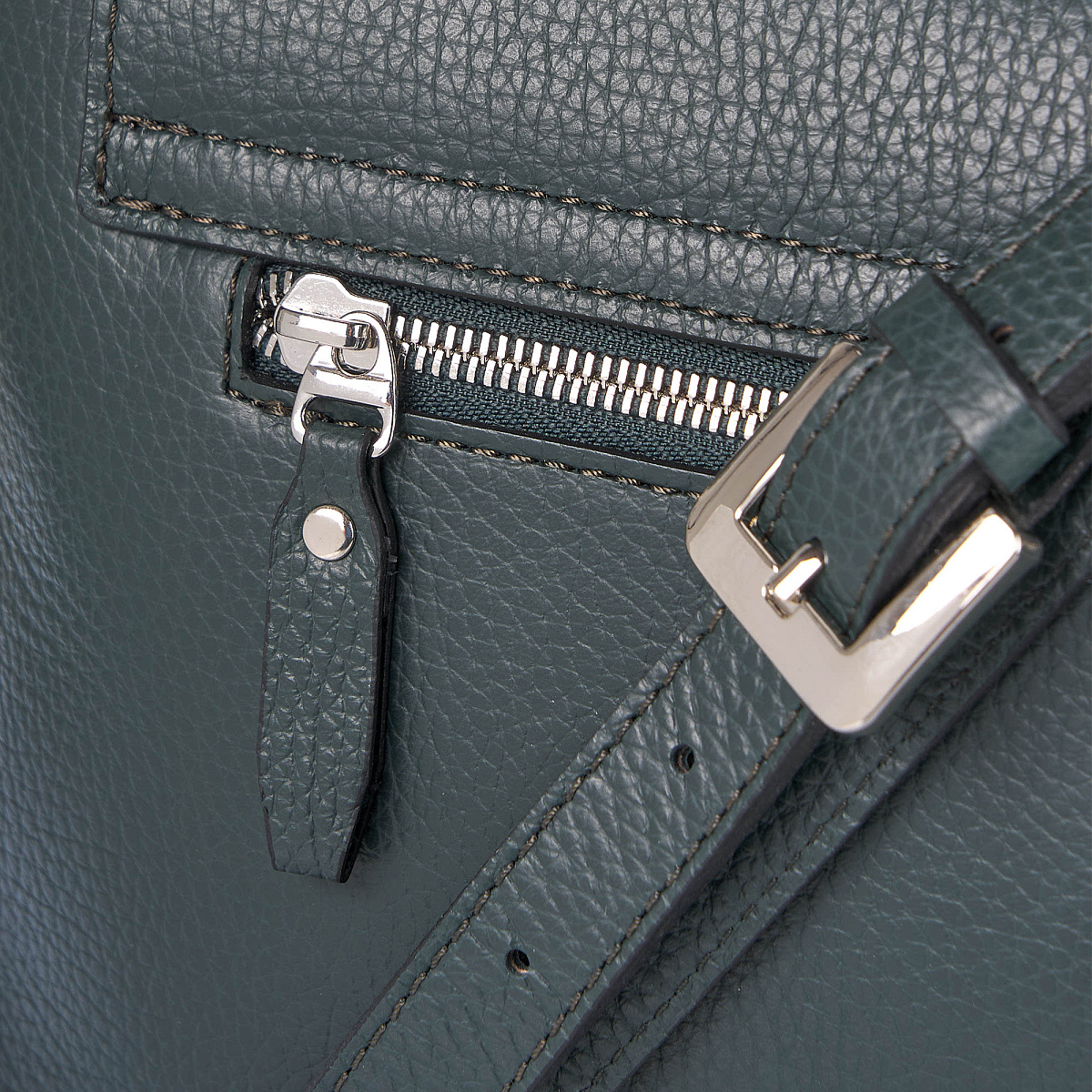 Женская сумка Dr. Koffer из натуральной кожи зеленая