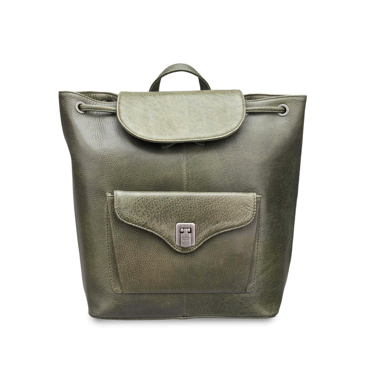 Рюкзак Dr.Koffer из натуральной кожи зеленый