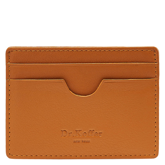 Кредитница Dr.Koffer из натуральной кожи желтая