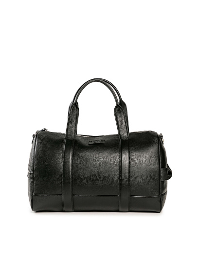 Дорожная сумка Dr. Koffer из натуральной кожи черная