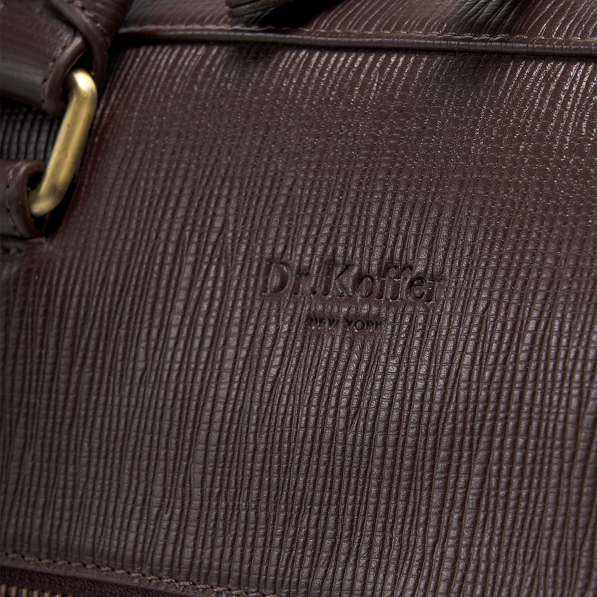 Деловая сумка Dr.Koffer из натуральной кожи темно-коричневая