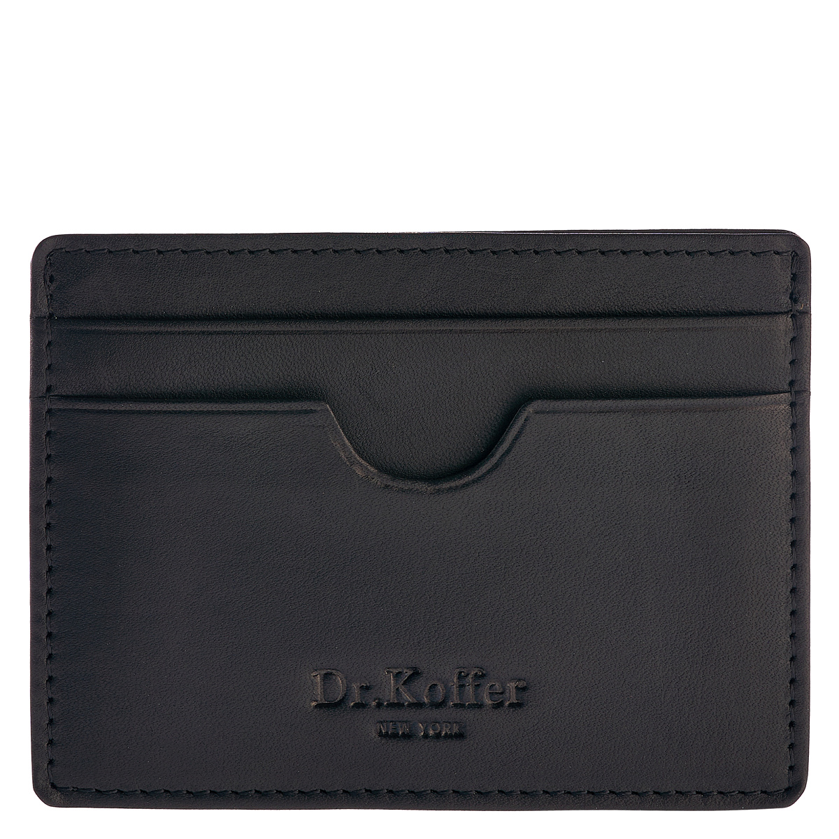 Кредитница Dr.Koffer из натуральной кожи черная
