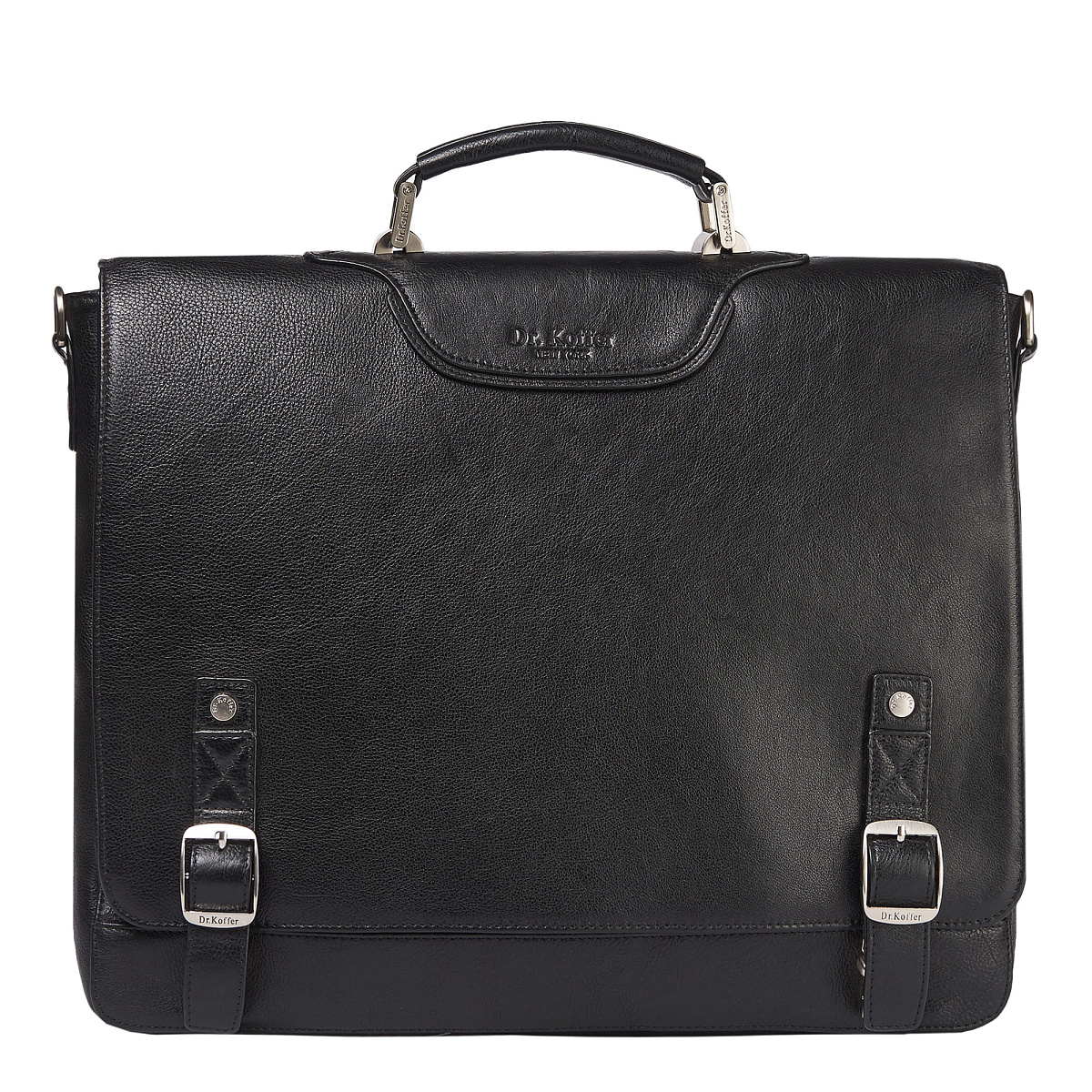 Портфель Dr.Koffer из натуральной кожи черный