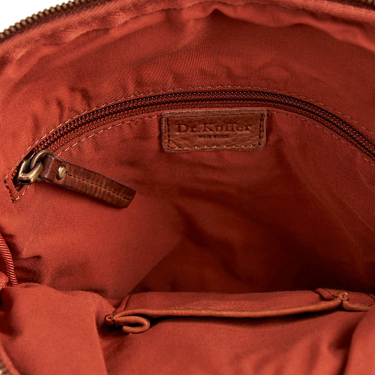 Сумка через плечо Dr.Koffer из натуральной кожи коричневая