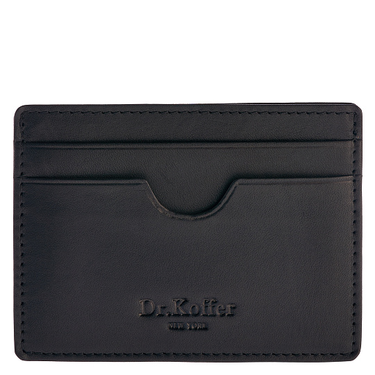 Кредитница Dr.Koffer из натуральной кожи черная