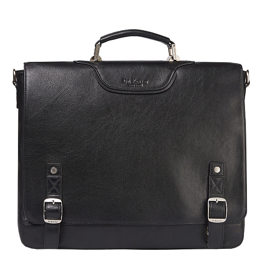 Портфель Dr.Koffer из натуральной кожи черный