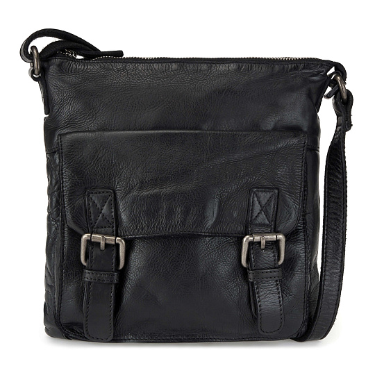 Сумка через плечо Dr.Koffer из натуральной кожи черная