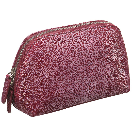 Косметичка Dr.Koffer из натуральной кожи фиолетовая