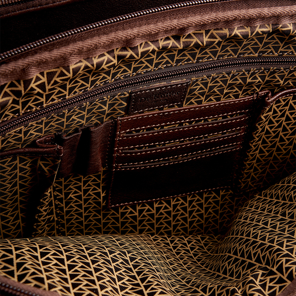 Портфель Dr.Koffer из натуральной кожи темно-коричневый