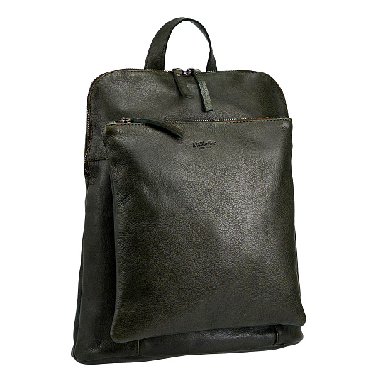 Рюкзак Dr.Koffer из натуральной кожи зеленый