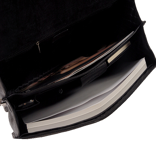 Портфель Dr.Koffer из натуральной кожи черный