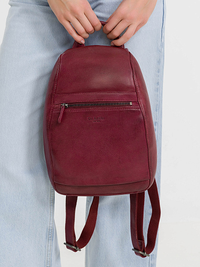 Рюкзак Dr.Koffer из натуральной кожи бордовый