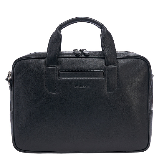 Деловая сумка Dr.Koffer из натуральной кожи черная
