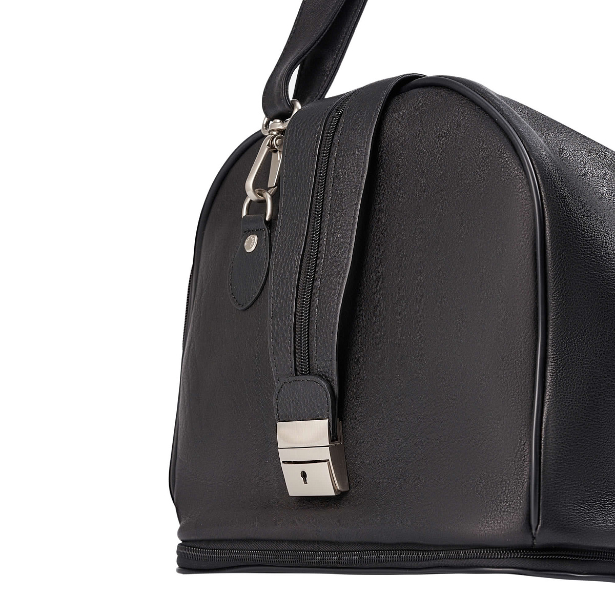 Сумка дорожная Dr.Koffer из натуральной кожи черная