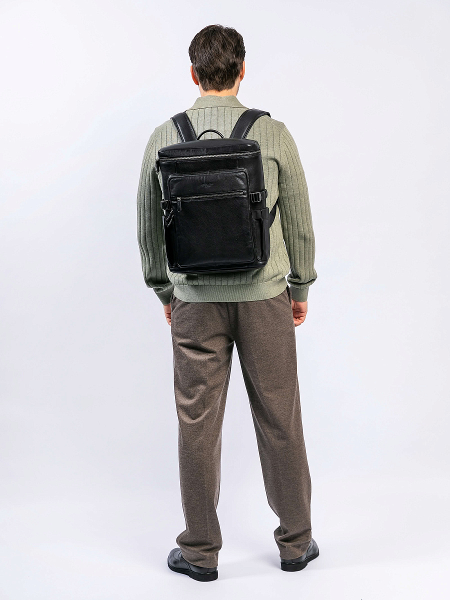 Рюкзак Dr. Koffer из натуральной кожи черный