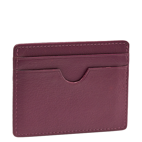 Кредитница Dr.Koffer из натуральной кожи фиолетовая