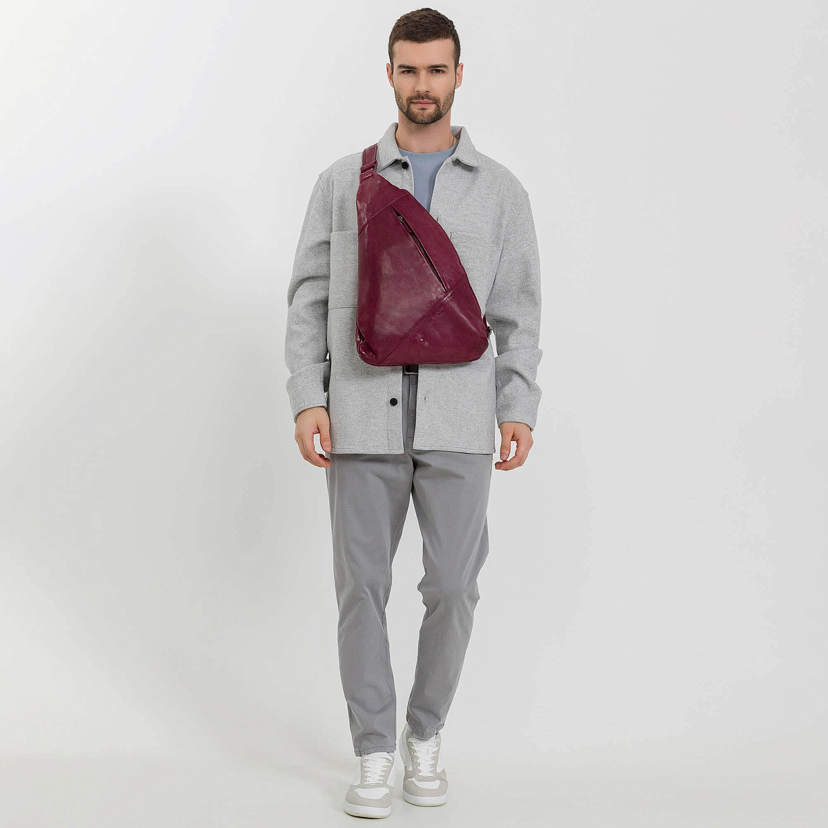 Рюкзак Dr.Koffer из натуральной кожи бордовый