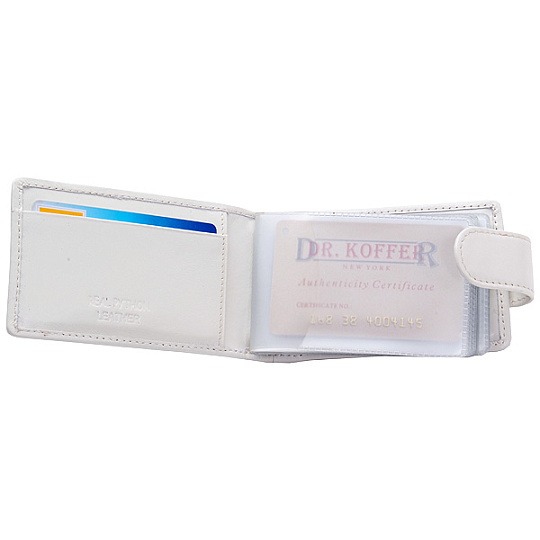 Визитница Dr.Koffer из натуральной кожи белая