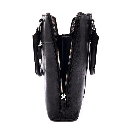 Деловая сумка Dr.Koffer из натуральной кожи черная