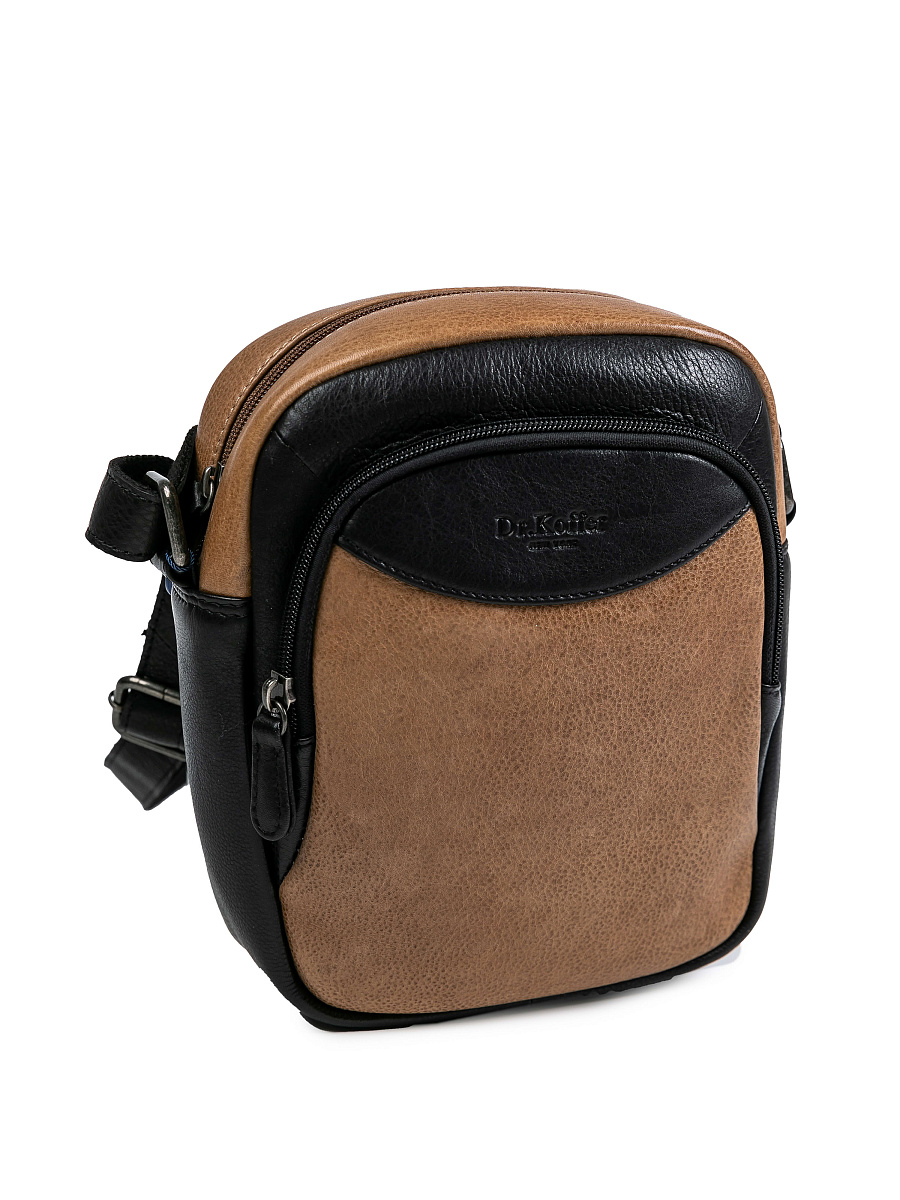 Сумка через плечо Dr.Koffer из натуральной кожи бежевая