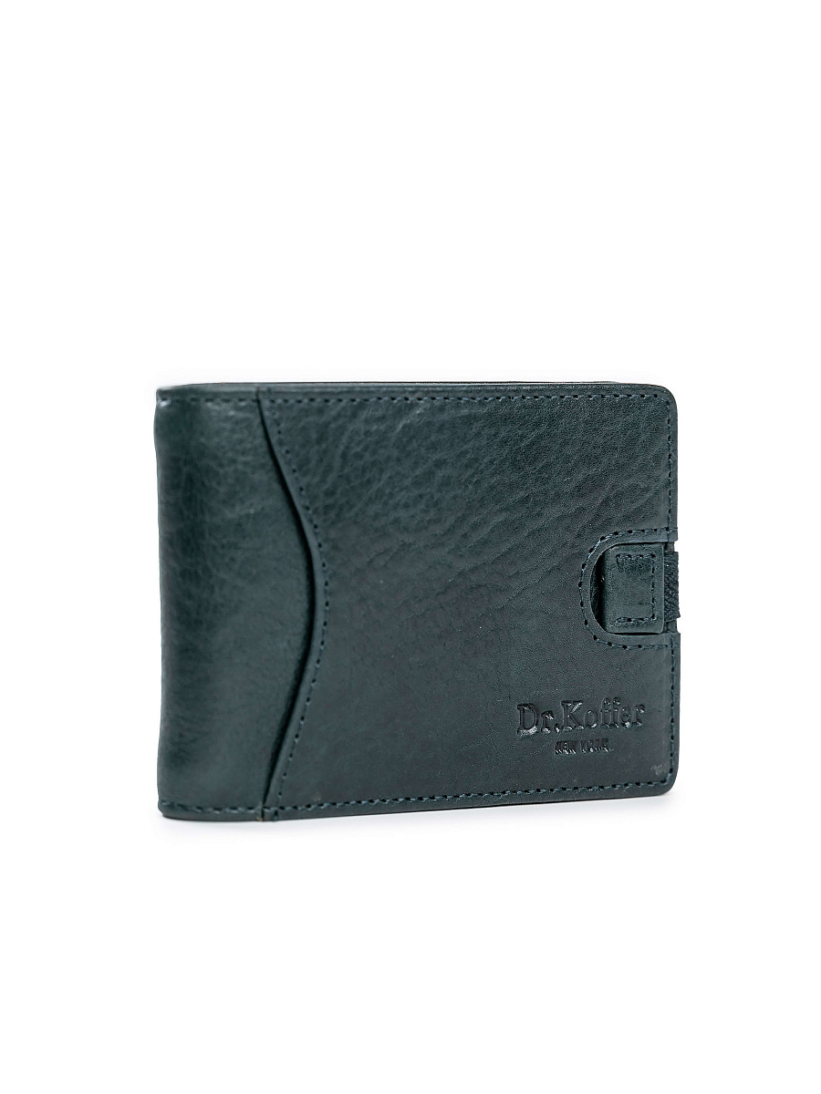 Зажим для денег Dr.Koffer из натуральной кожи синий