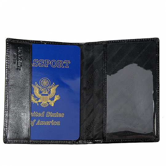 Обложка для паспорта из черной крокодиловой кожи Dr.Koffer X510130-102-04