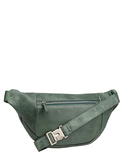Сумка на пояс Dr. Koffer из натуральной кожи зеленая