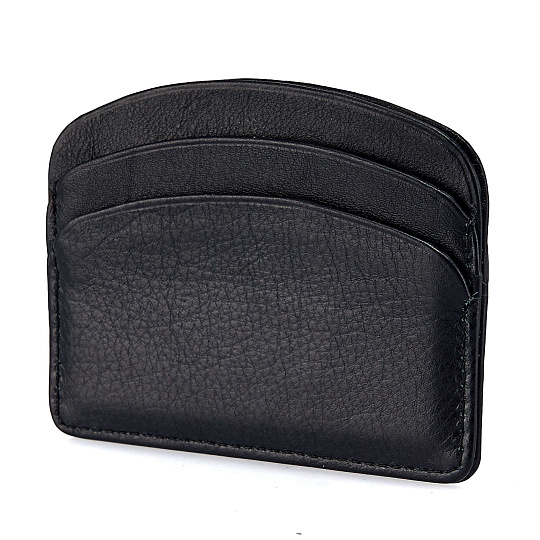 Кредитница Dr.Koffer из натуральной кожи черная