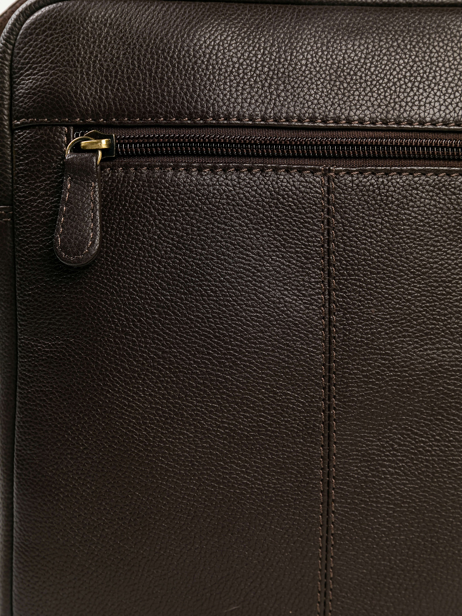 Сумка через плечо Dr.Koffer из натуральной кожи коричневая