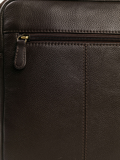 Сумка через плечо Dr.Koffer из натуральной кожи коричневая