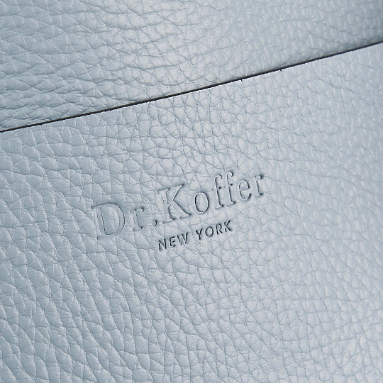 Женская сумка Dr. Koffer из натуральной кожи голубая