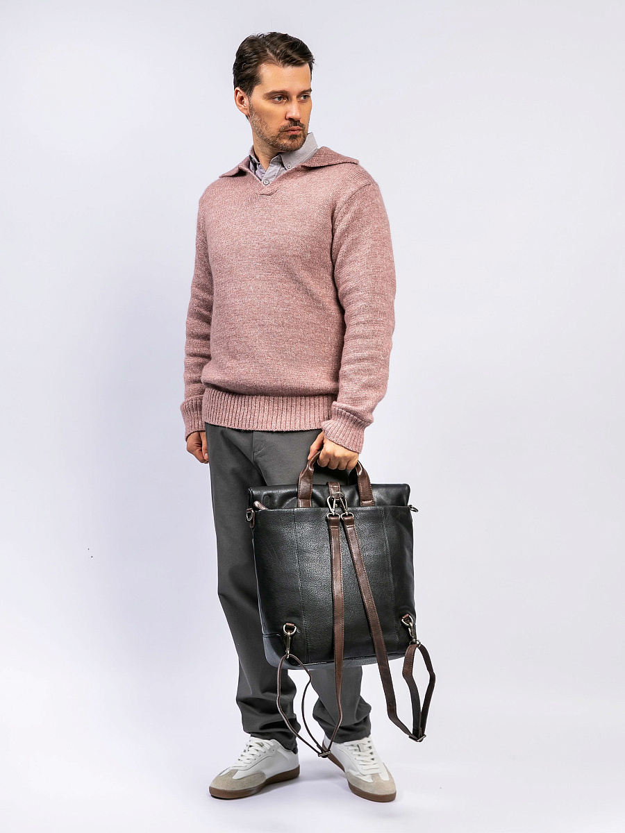 Рюкзак Dr. Koffer из натуральной кожи черный