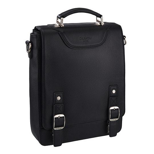 Деловая сумка Dr.Koffer из натуральной кожи черная