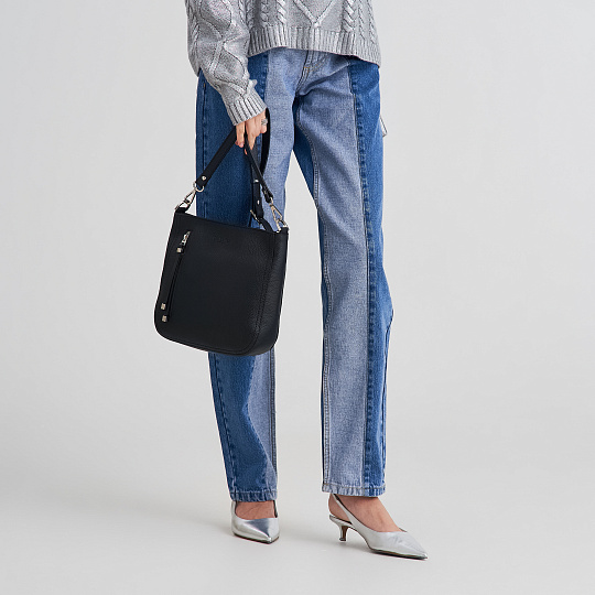 Женская сумка Dr. Koffer из натуральной кожи черная