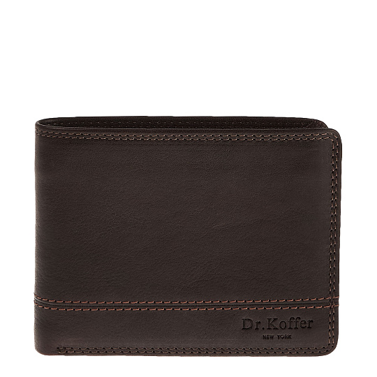 Портмоне Dr.Koffer из натуральной кожи коричневое