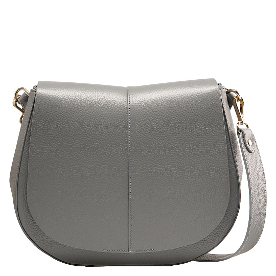 Женская сумка  Dr. Koffer из натуральной кожи серая