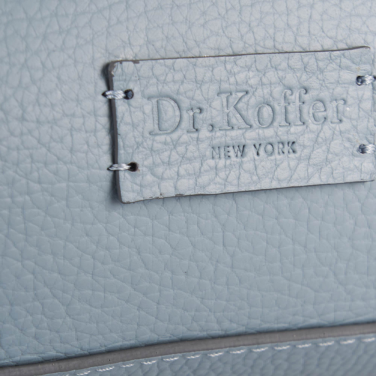 Женская сумка Dr. Koffer из натуральной кожи голубая