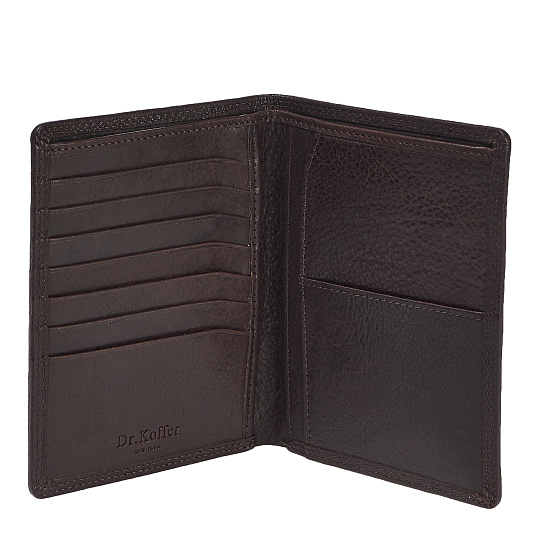Портмоне Dr.Koffer из натуральной кожи коричневое
