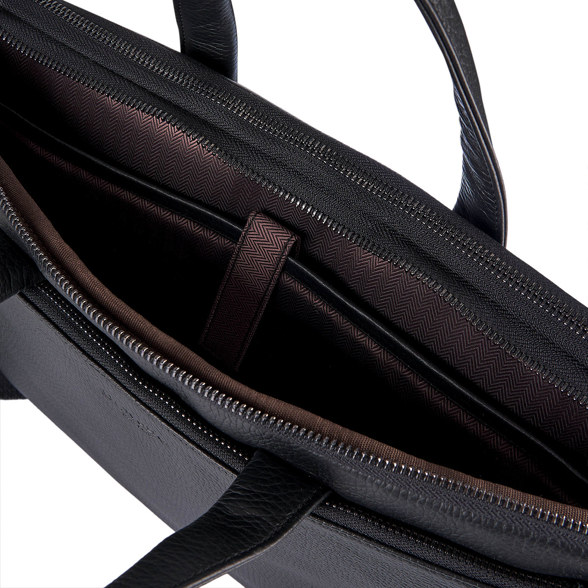 Деловая сумка Dr.Koffer из натуральной кожи черная