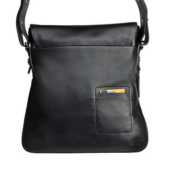 Сумка через плечо Dr.Koffer из натуральной кожи черная