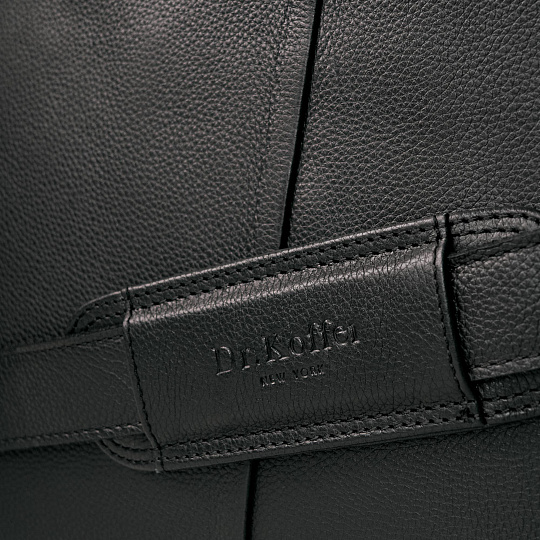 Деловая сумка Dr.Koffer из натуральной кожи черная