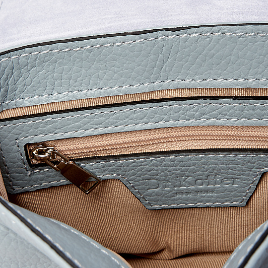 Женская сумка Dr. Koffer из натуральной кожи голубая