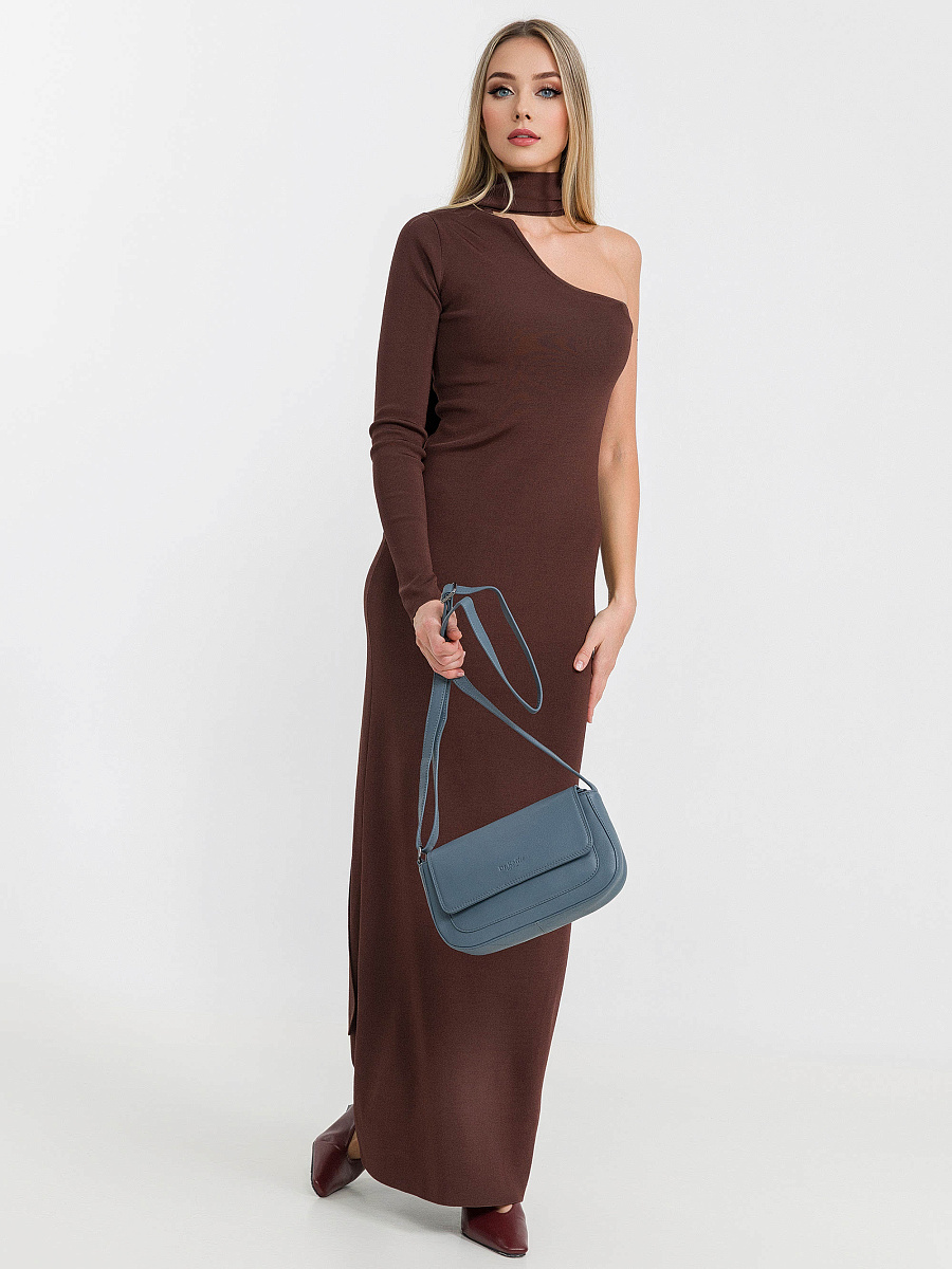 Женская сумка Dr.Koffer из натуральной кожи голубая