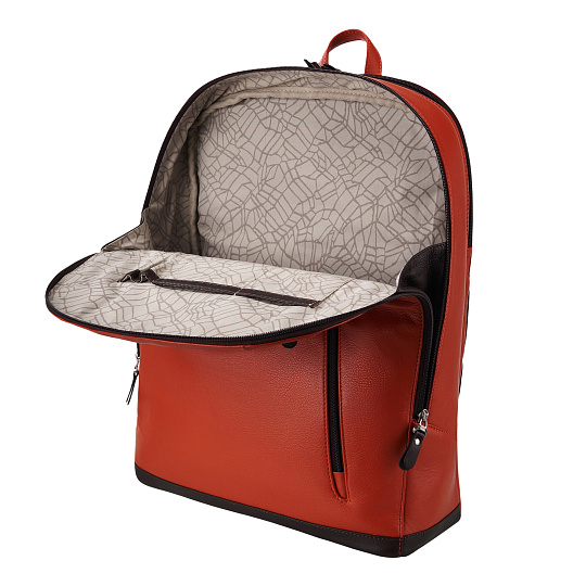 Рюкзак Dr.Koffer из натуральной кожи оранжевый