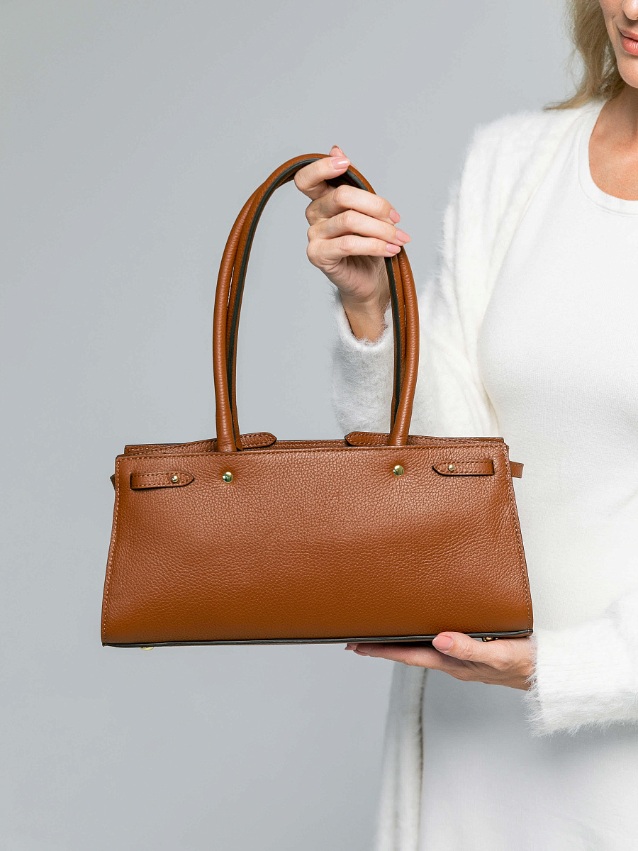 Женская сумка Dr.Koffer из натуральной кожи коричневая